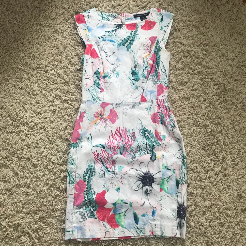French connection floral bodycon dress